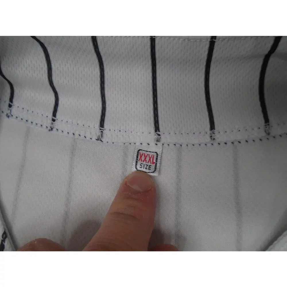 #9 Knights Movie Custom Stitched Baseball Jersey Men's XXXL White Striped - Picture 4 of 12